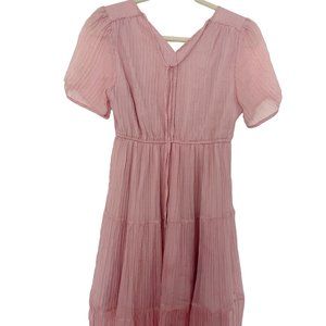 Blushing Rose Tiered Tunic Dress Sz S